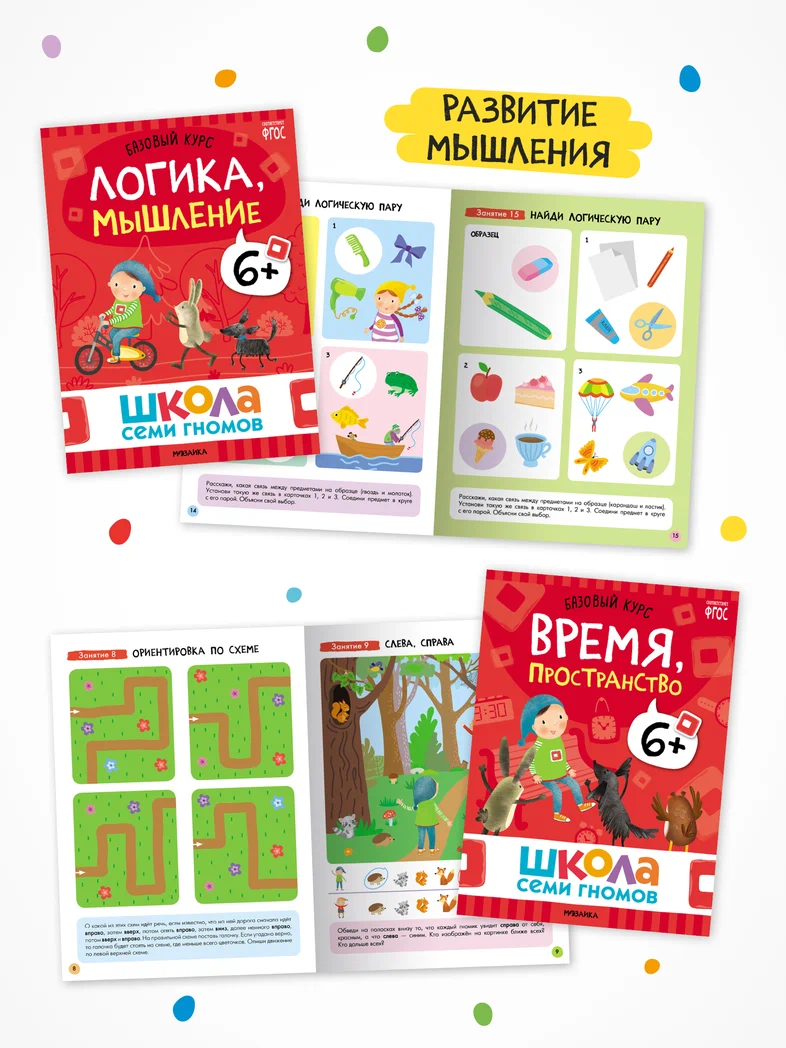 Превью Годовой базовый курс. Комплект 6+ (Школа Семи Гномов. Базовый курс), 12 книг + развивающие материалы 4